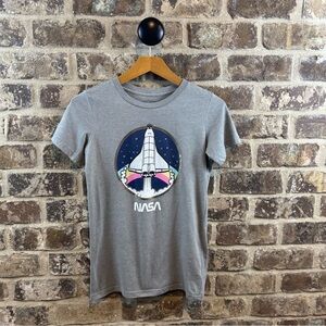 Mighty Fine Nasa Space Shuttle Gray T-Shirt Girls Sz XL